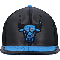 Casquette Snapback Day One Mitchell & Ness noir/Royal Chicago Bulls pour hommes