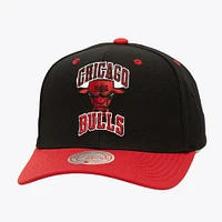 Casquette snapback noire Mitchell & Ness Chicago Bulls All In 2.0 Pro Crown pour hommes