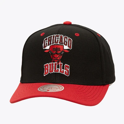 Casquette snapback noire Mitchell & Ness Chicago Bulls All In 2.0 Pro Crown pour hommes