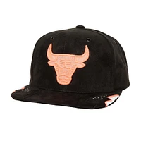 Casquette snapback noire Mitchell & Ness Chicago Bulls Day 6 pour hommes