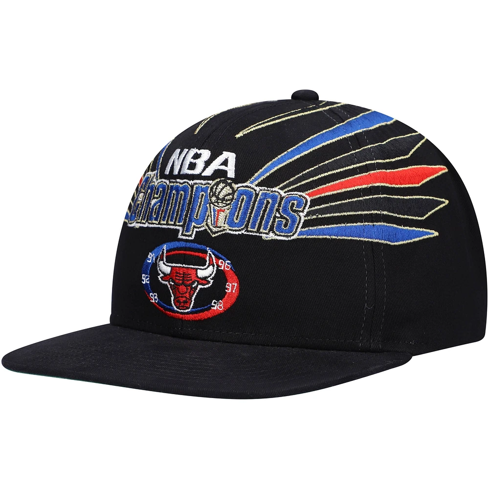 Casquette Mitchell & Ness pour homme Chicago Bulls Hardwood Classics 1998 NBA Champions Snapback noire