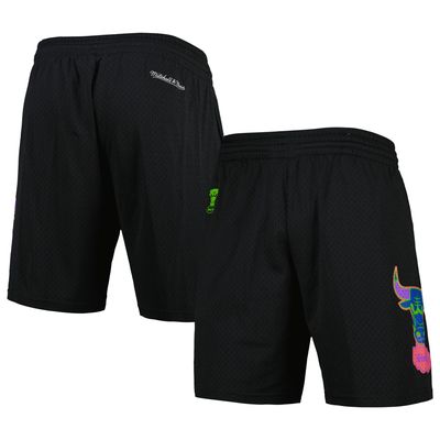 Men's Mitchell & Ness Black Chicago Bulls Hardwood Classics Color Bomb Energy Shorts