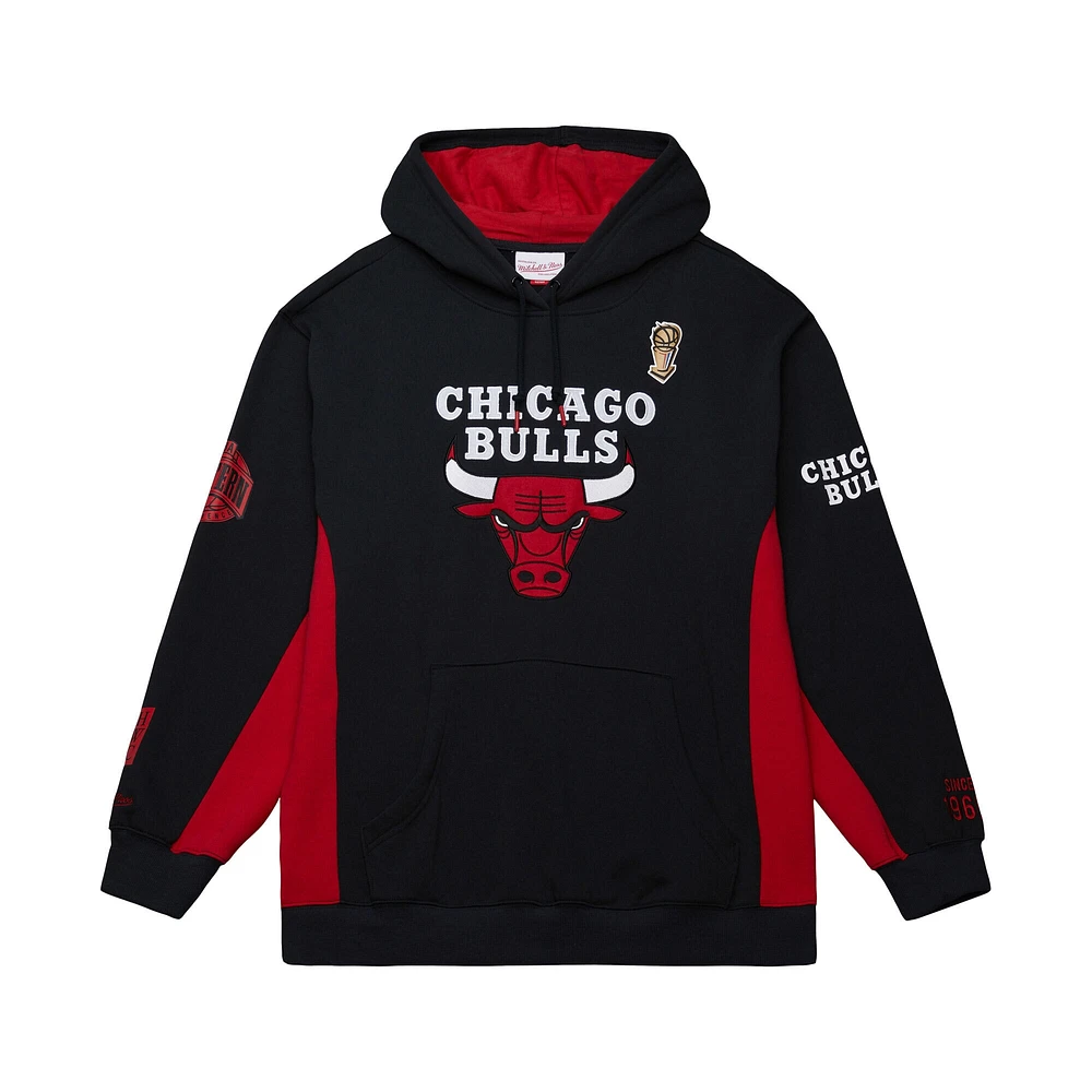 Men's Mitchell & Ness Black Chicago Bulls Hardwood Classics Team Origins Fleece Pullover Hoodie