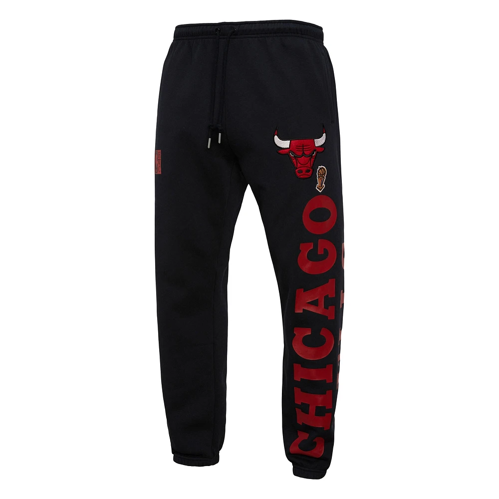 Men's Mitchell & Ness Black Chicago Bulls Hardwood Classics Team Origins Pants