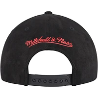 Casquette snapback en daim doux Chicago Bulls Mitchell & Ness pour hommes