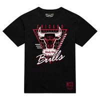 Men's Mitchell & Ness  Black Chicago Bulls Worldwide Collection Tri-Logo T-Shirt