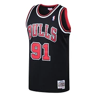 Men's Mitchell & Ness Dennis Rodman Black Chicago Bulls 1997/98 Hardwood Classics Swingman Jersey