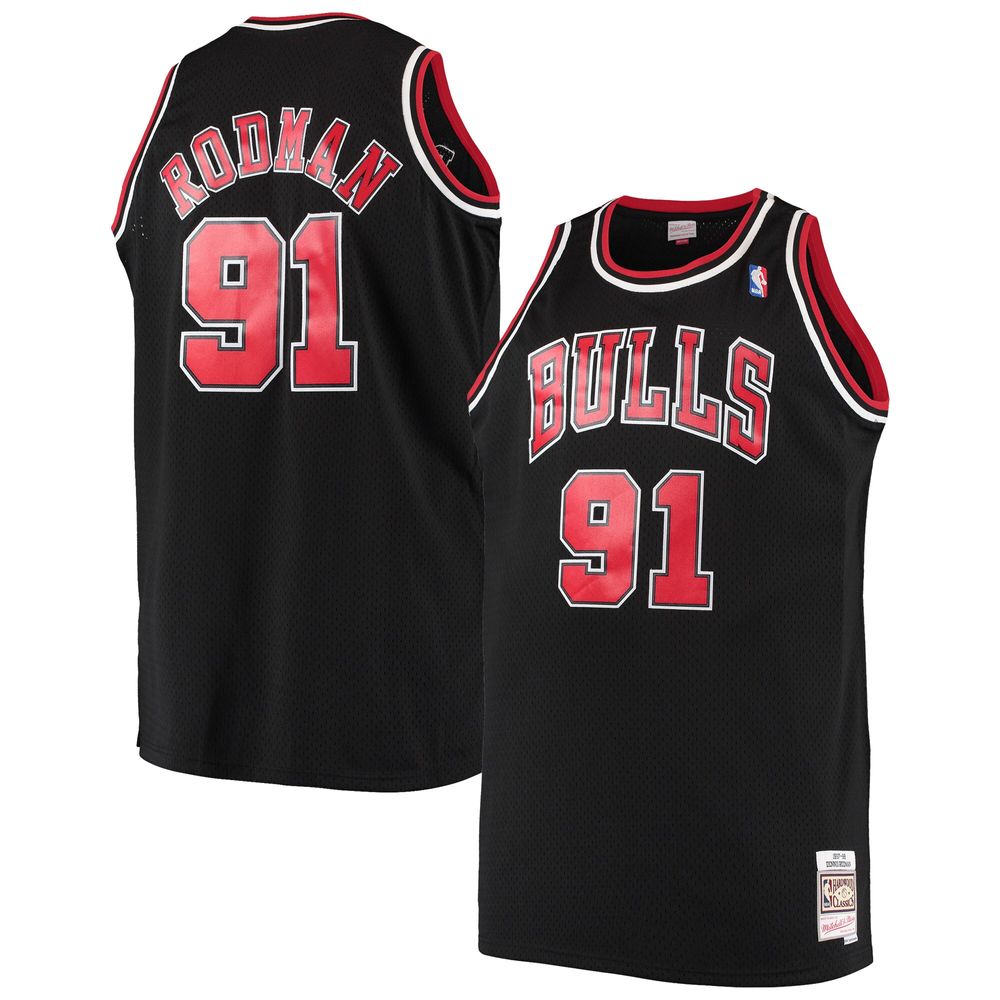 Dennis Rodman Signed Red Adidas Hardwood Classics Chicago Bulls