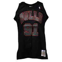 Men's Mitchell & Ness Dennis Rodman Black Chicago Bulls Hardwood Classics Dynamic Swingman Jersey