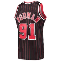 Men's Mitchell & Ness Dennis Rodman Black Chicago Bulls / Hardwood Classics Swingman Jersey