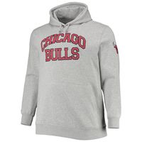 Men's Mitchell & Ness Dennis Rodman Heathered Gray Chicago Bulls Big Tall Name Number Pullover Hoodie