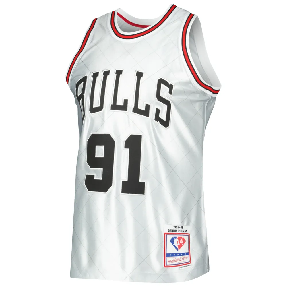 Men's Chicago Bulls Mitchell & Ness White 1997-98 Hardwood