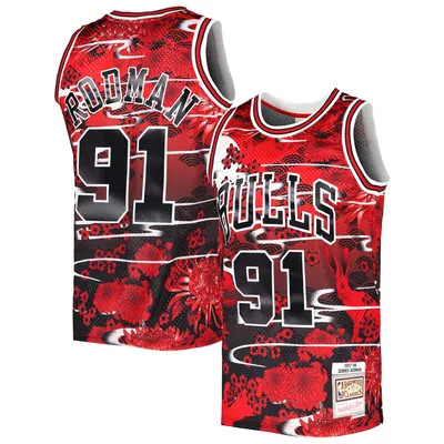 Big & Tall Men's Dennis Rodman Chicago Bulls Nike Authentic White