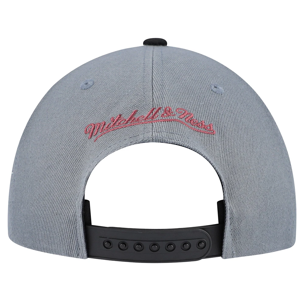 Casquette Snapback Chicago Bulls Core gris/noir Mitchell & Ness pour hommes