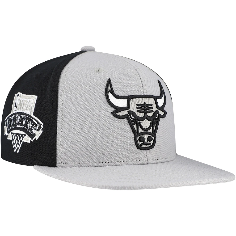 Casquette Snapback grise Mitchell & Ness Chicago Bulls Core pour hommes