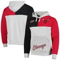 Sweat à capuche Tie-Breaker des Chicago Bulls Mitchell & Ness gris chiné pour hommes