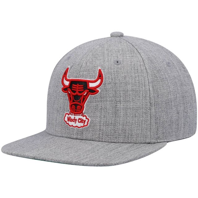 Casquette Snapback Chicago Bulls Hardwood Classics Team 2.0 gris chiné Mitchell & Ness pour homme