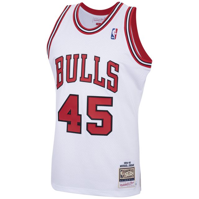Mitchell & Ness Michael Jordan Blanc Chicago Bulls 1994/95 Authentic Retired Player - Maillot