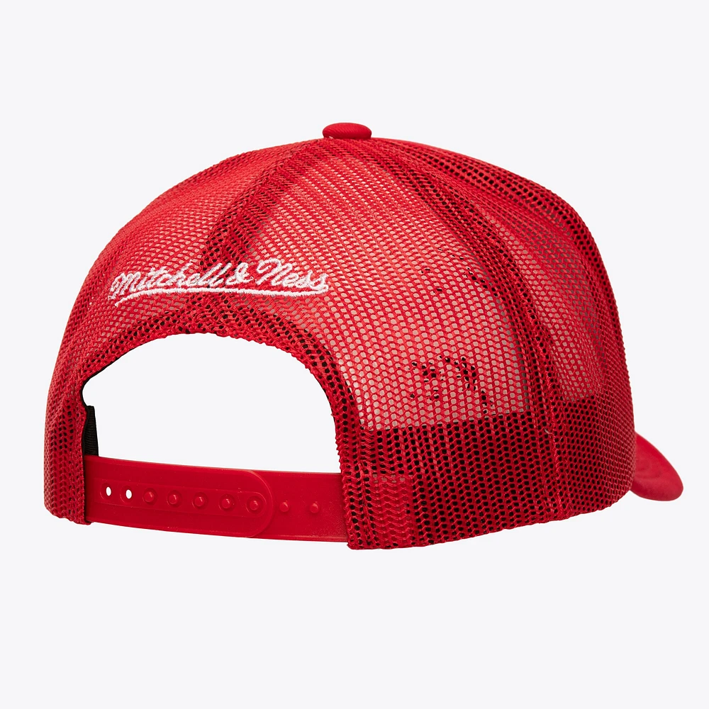 Men's Mitchell & Ness Red Chicago Bulls Core Evergreen OTC Trucker Adjustable Hat