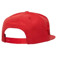 Casquette snapback rouge Chicago Bulls Core III Mitchell & Ness pour hommes