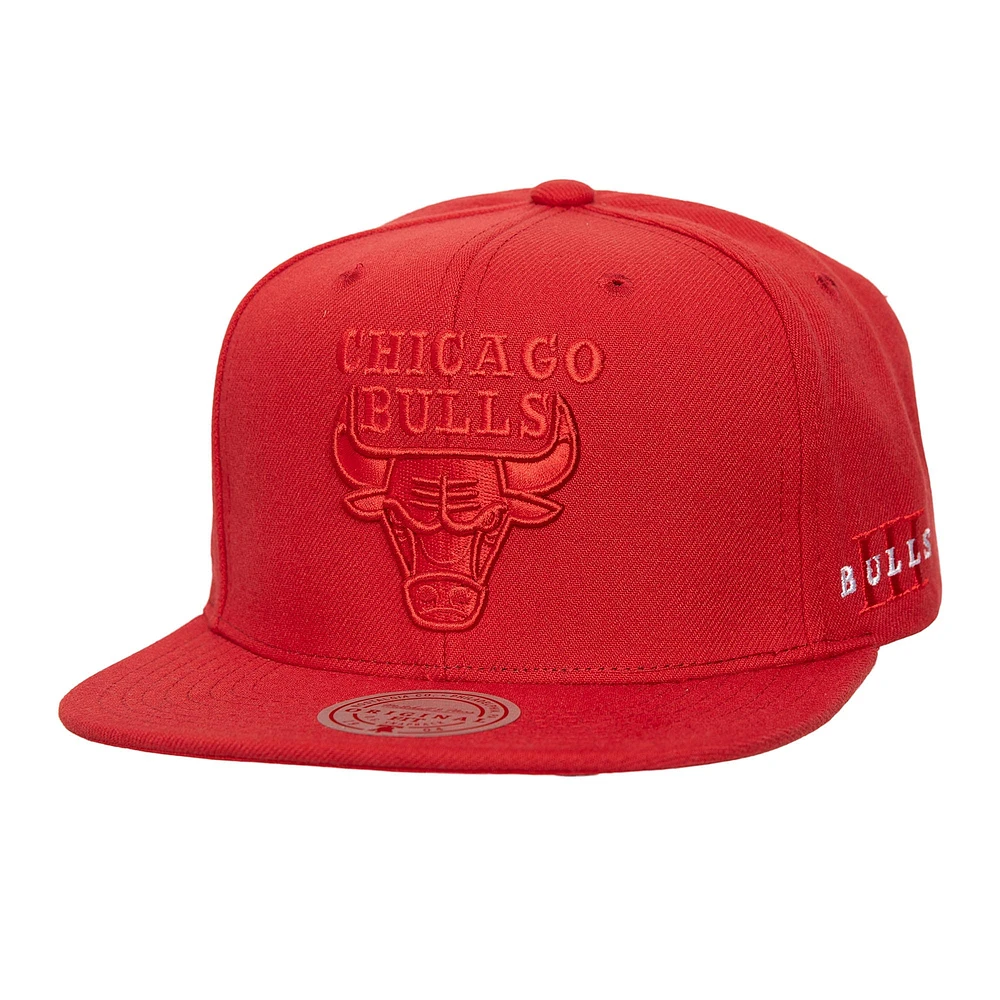 Men's Mitchell & Ness Red Chicago Bulls Core III Snapback Hat