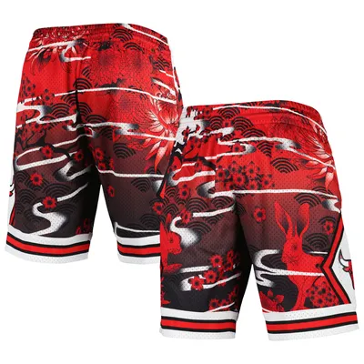 Lids Chicago Bulls Mitchell & Ness Hardwood Classic Authentic Shorts -  Black/Red