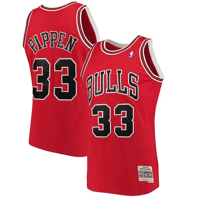 Men's Mitchell & Ness Scottie Pippen Red Chicago Bulls 1997/98 Big Tall Hardwood Classics Swingman Jersey