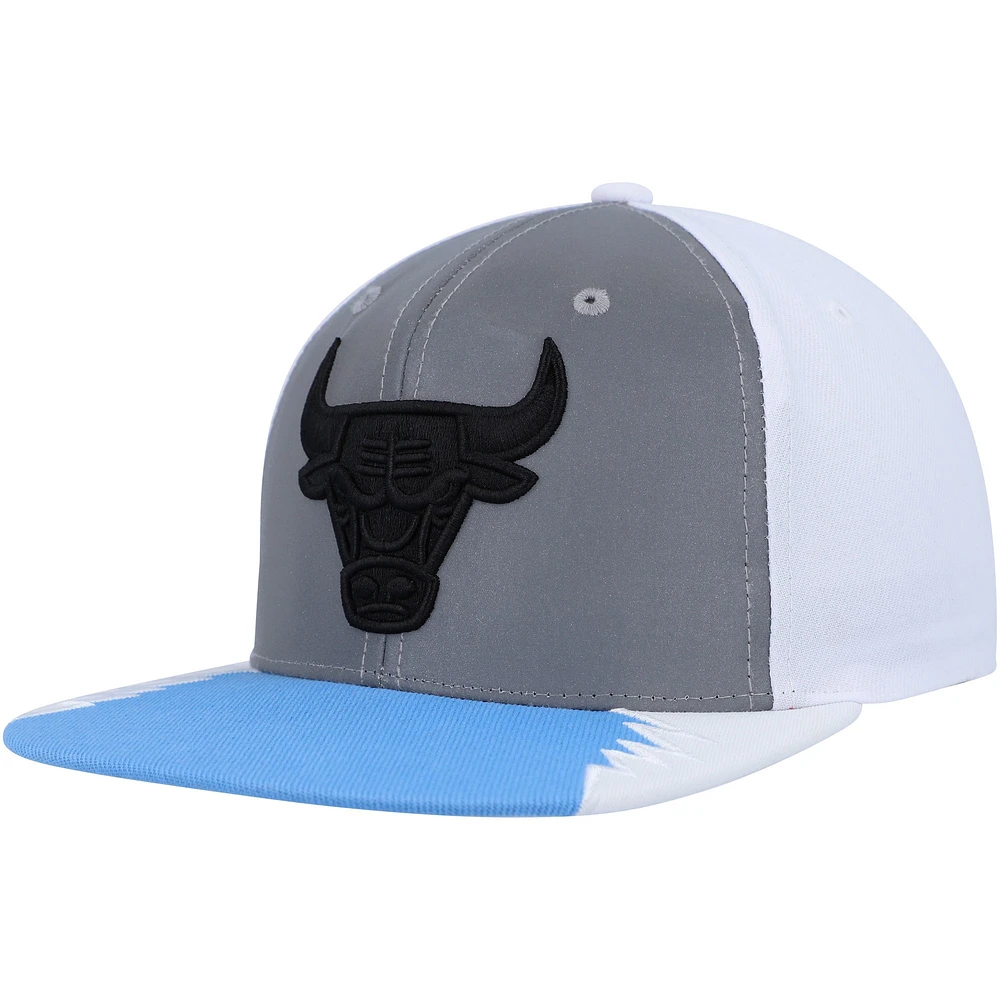 Casquette Snapback Mitchell & Ness pour hommes, argent/bleu, Chicago Bulls Day 5