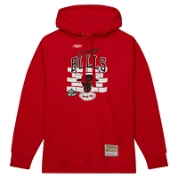 Sweat à capuche Mitchell & Ness x Tats Cru Red Chicago Bulls Hardwood Classics Brick pour hommes