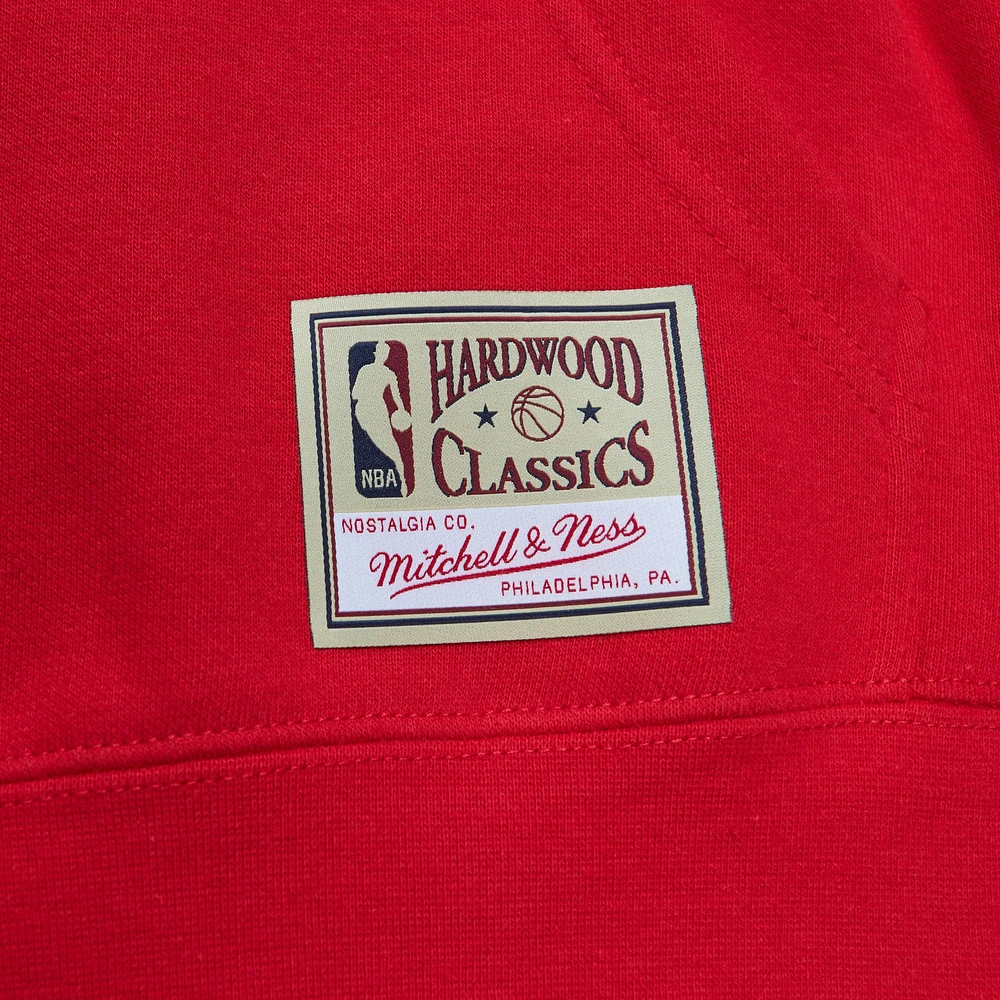 Men's Mitchell & Ness x Tats Cru Red Chicago Bulls Hardwood Classics Brick Pullover Hoodie