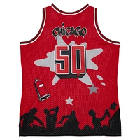 Maillot de mode Mitchell & Ness x Tats Cru rouge Chicago Bulls Hardwood Classics pour hommes