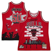 Maillot de mode Mitchell & Ness x Tats Cru rouge Chicago Bulls Hardwood Classics pour hommes