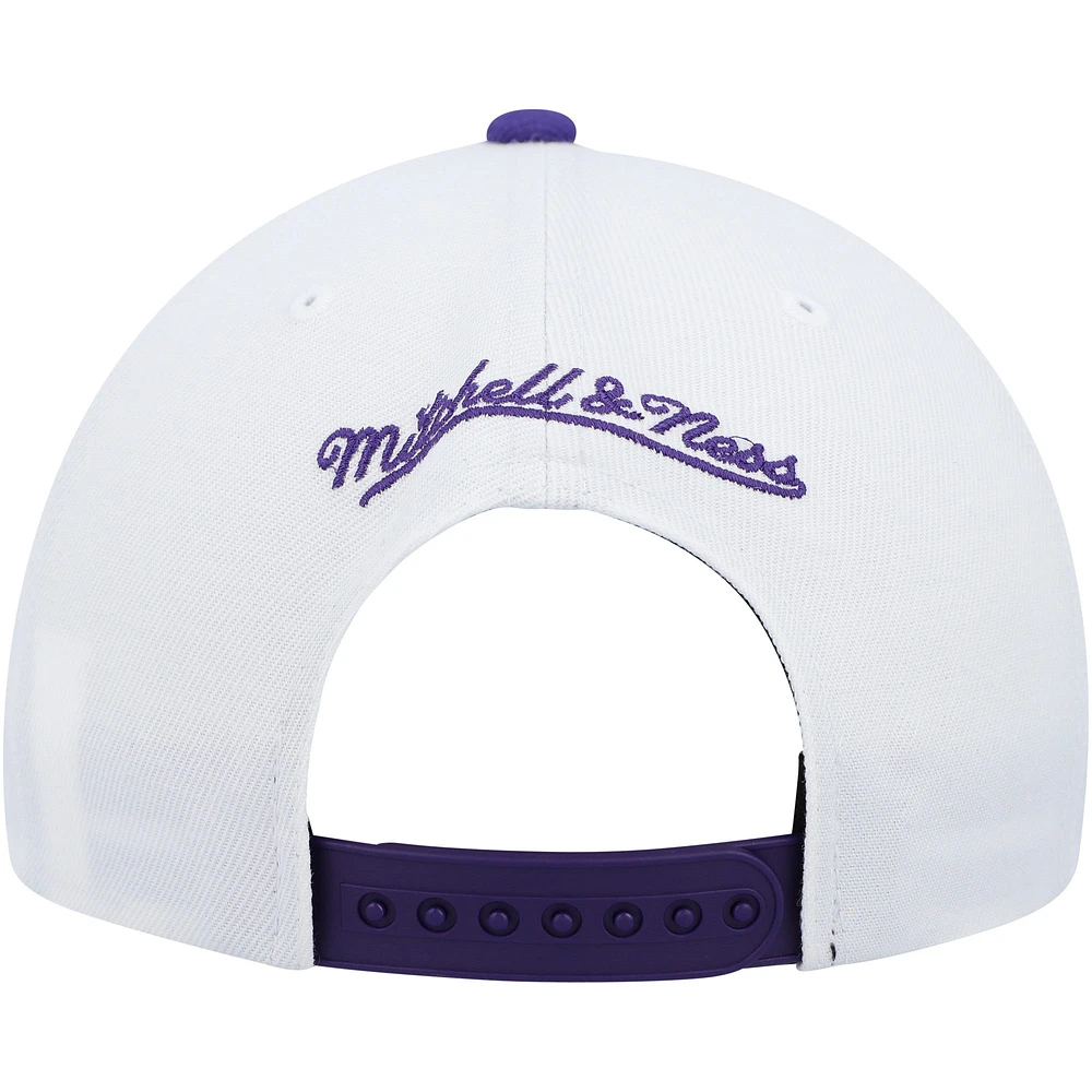 Casquette Snapback Day One des Chicago Bulls Mitchell & Ness jaune/violet pour hommes