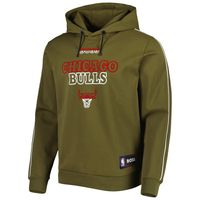 Men's NBA x Hugo Boss Olive Chicago Bulls Team Bounce Tri-Blend Pullover Hoodie