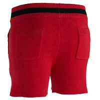 Short en tricot sans identification de l'appelant NBA x Keizer Clark Chicago Bulls rouge/noir pour homme