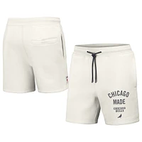 Short en polaire épais NBA x Staple Chicago Bulls Pigeon pour homme crème