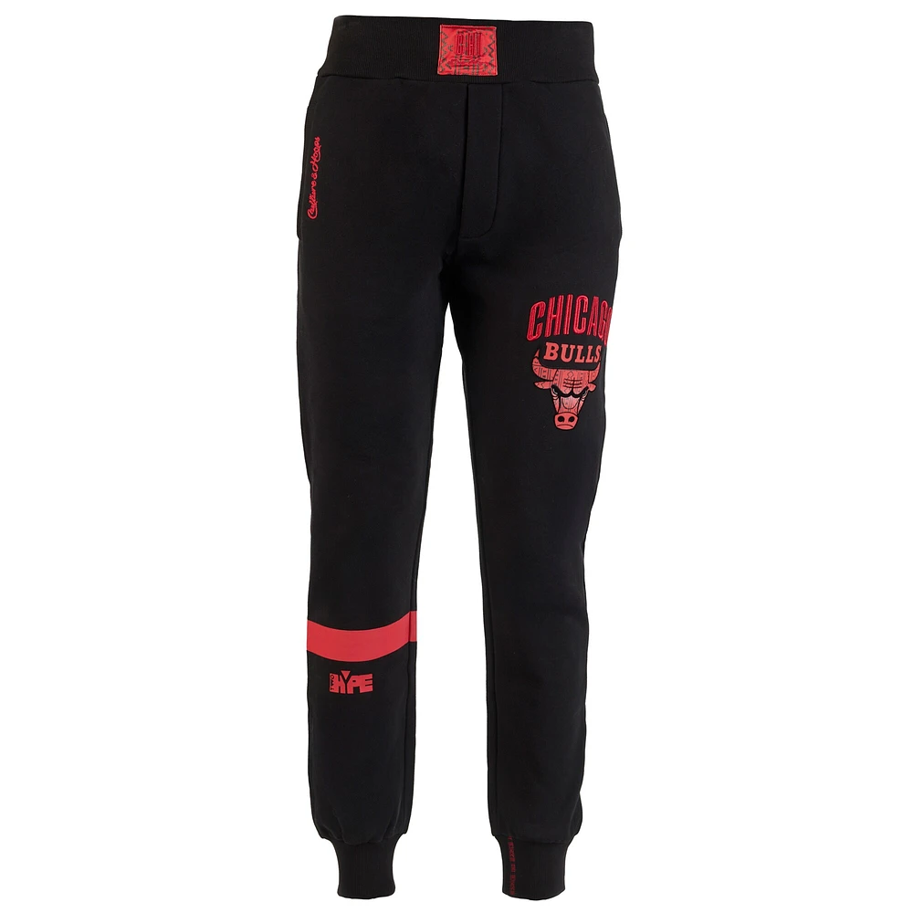 Men's NBA x Two Hype  Black Chicago Bulls Culture & Hoops Collection Premium Jogger Pants