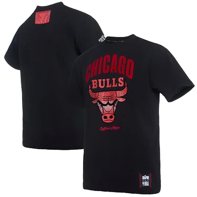 Men's NBA x Two Hype  Black Chicago Bulls Culture & Hoops Collection Premium T-Shirt