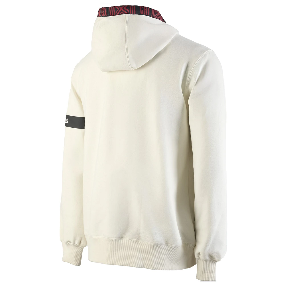Men's NBA x Two Hype  Cream Chicago Bulls Culture & Hoops Collection Premium Pullover Hoodie