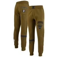 Pantalon de jogging NBA x Two Hype pour homme, collection Chicago Bulls, vert olive, qualité supérieure