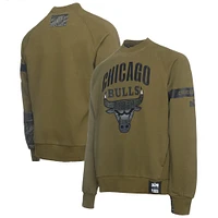 Men's NBA x Two Hype  Olive Chicago Bulls Culture & Hoops Collection Premium Pullover Sweatshirt