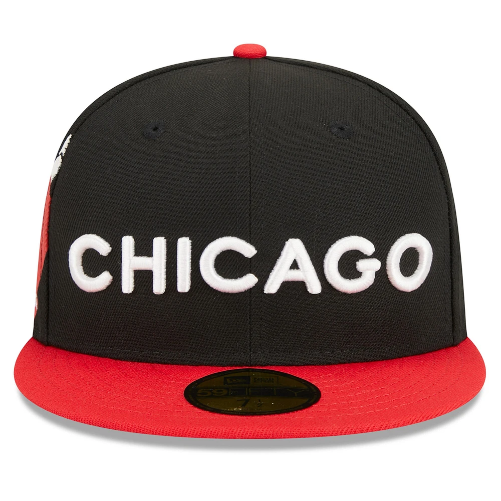 Casquette ajustée 59FIFTY New Era pour homme, noir/rouge