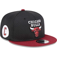 Casquette Snapback 9FIFTY en maille Chicago Bulls New Era noir/rouge pour homme