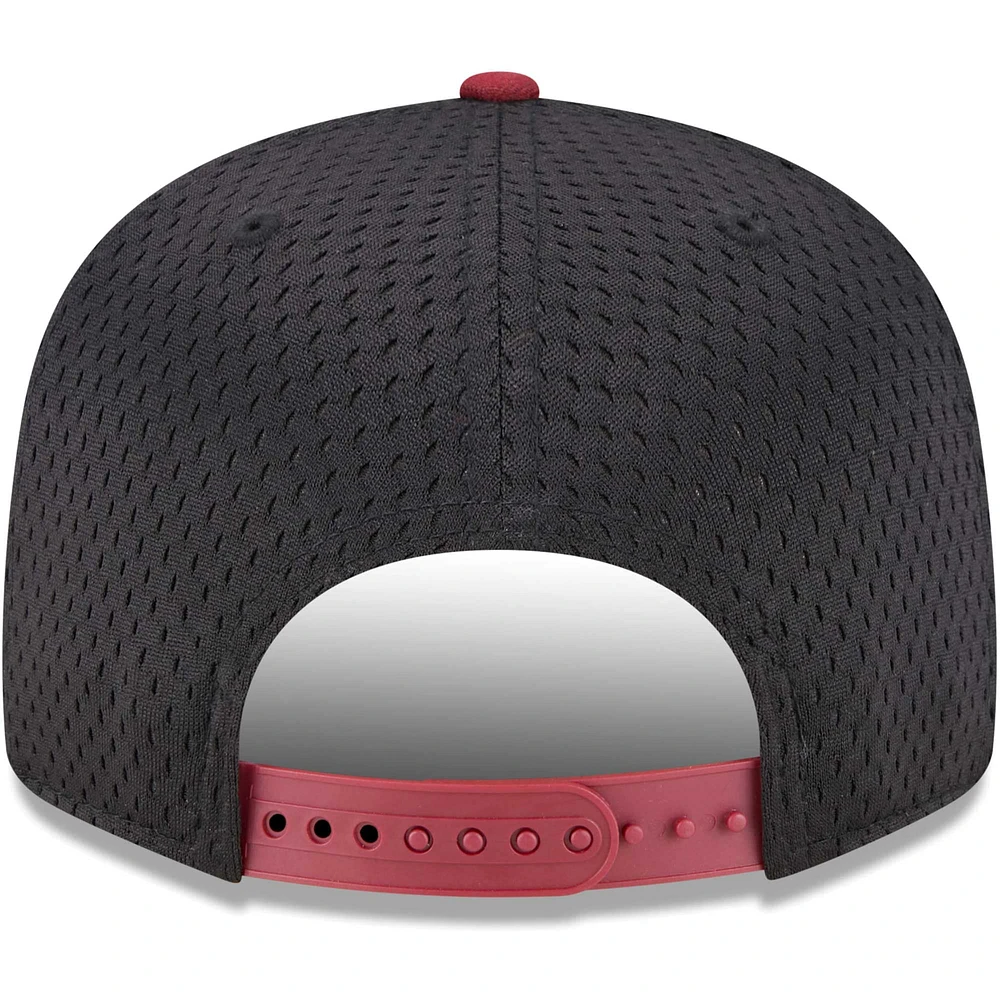 Casquette Snapback 9FIFTY en maille Chicago Bulls New Era noir/rouge pour homme