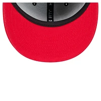 Men's New Era Black/Red Chicago Bulls Sport Night Splatter Two-Tone Snapback 9FIFTY Snapback Hat