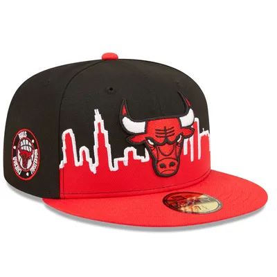 Casquette ajustée 59FIFTY Tip Off des Chicago Bulls New Era pour homme - Noir/rouge