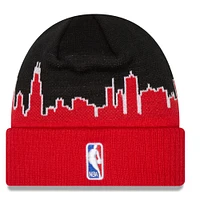 Men's New Era Black/Red Chicago Bulls Tip Off - Cuffed Knit Hat