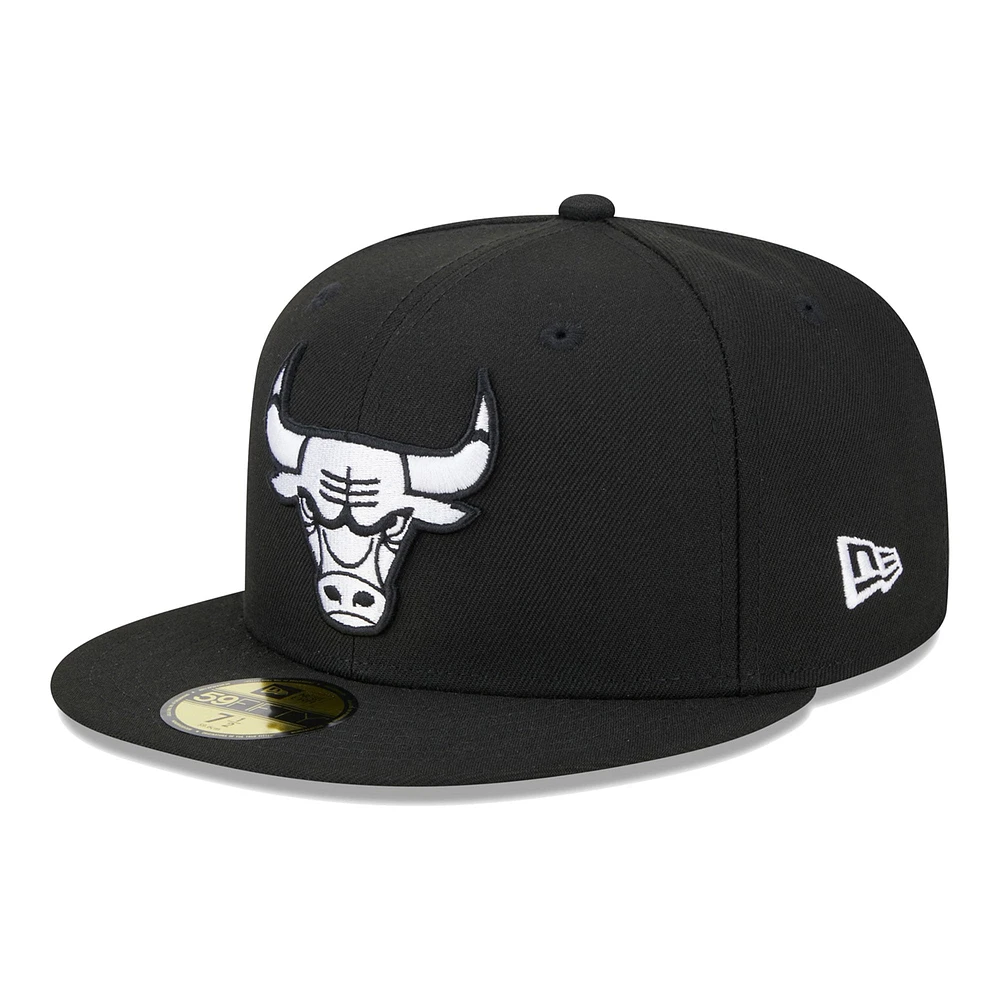 Casquette ajustée 59FIFTY Chicago Bulls noire New Era pour homme