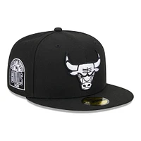 Casquette ajustée 59FIFTY Chicago Bulls noire New Era pour homme