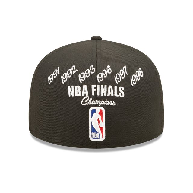 Casquette ajustée Chicago Bulls 6x NBA Finals Champions Crown 59FIFTY New Era pour homme - Noir